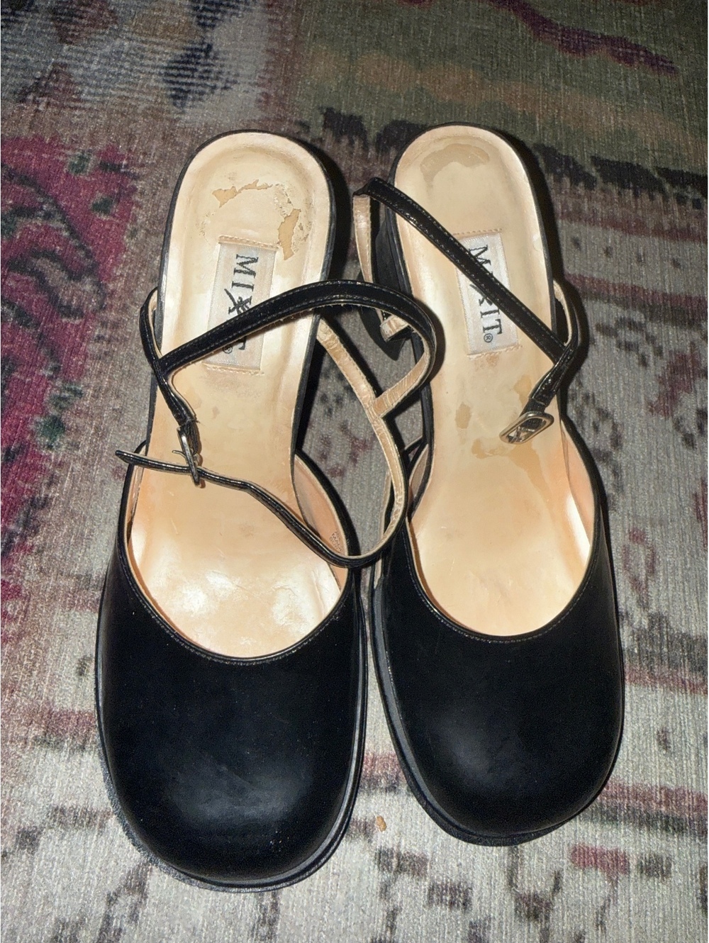 Vintage Mixit heels size 8 slingback heels black